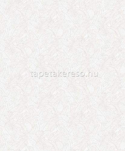 Khroma La Vie En Rose vlies anyagú fehér, mályva, gyöngyház színű leveles modern tapéta
