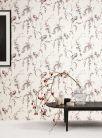 Khroma La Vie En Rose vlies anyagú beige, barna színű leveles modern tapéta
