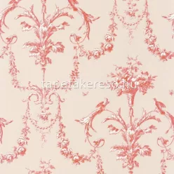   Casadeco LES BELLES TOILES DE JOUY vlies anyagú beige, piros színű barokk, virágos romantikus tapéta