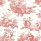 Casadeco LES BELLES TOILES DE JOUY pamut anyagú fehér, piros színű életkép romantikus textil