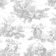 Casadeco LES BELLES TOILES DE JOUY pamut anyagú fehér, szürke színű életkép romantikus textil
