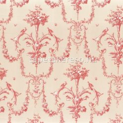   Casadeco LES BELLES TOILES DE JOUY pamut anyagú beige, piros színű barokk, virágos romantikus textil