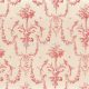 Casadeco LES BELLES TOILES DE JOUY pamut anyagú beige, piros színű barokk, virágos romantikus textil