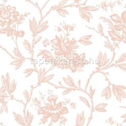   Casadeco LES BELLES TOILES DE JOUY pamut anyagú fehér, barna színű virágos romantikus textil