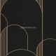 Caselio LABYRINTH vinyl, vlies anyagú fekete, arany színű art deco, geometriai modern tapéta