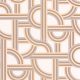 Caselio LABYRINTH vinyl, vlies anyagú fehér, arany, beige színű art deco, geometriai modern tapéta