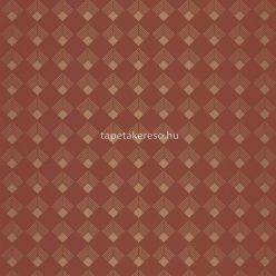   Caselio LABYRINTH vinyl, vlies anyagú arany, terrakotta színű geometriai modern tapéta