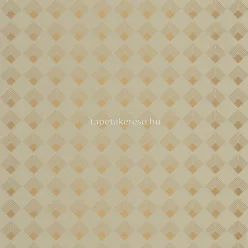   Caselio LABYRINTH vinyl, vlies anyagú türkiz, arany színű geometriai modern tapéta