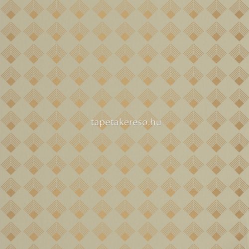 Caselio LABYRINTH vinyl, vlies anyagú türkiz, arany színű geometriai modern tapéta