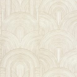   Caselio Light vinyl, vlies anyagú, fehér, arany  színű, geometriai, Modern tapéta
