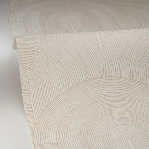 Caselio Light vinyl, vlies anyagú, fehér, arany  színű, geometriai, Modern tapéta