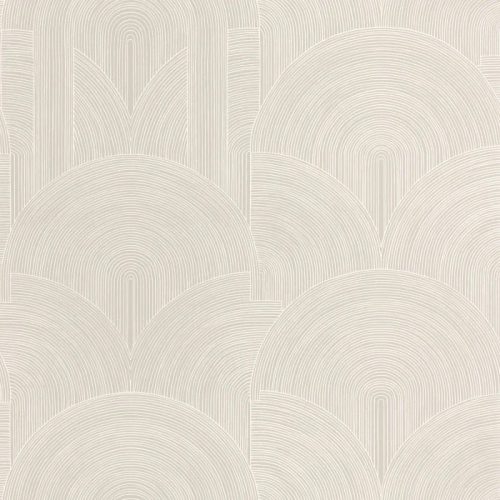 Caselio Light vinyl, vlies anyagú, beige, fehér színű, geometriai, Modern tapéta
