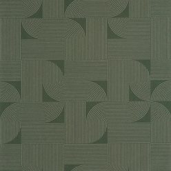   Caselio Light vinyl, vlies anyagú, zöld, arany színű, geometriai, Modern tapéta