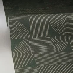   Caselio Light vinyl, vlies anyagú, zöld, arany színű, geometriai, Modern tapéta