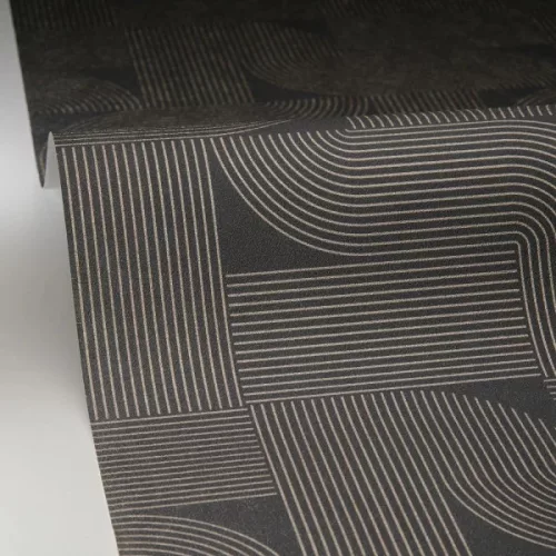 Caselio Light vinyl, vlies anyagú, szürke, arany színű, geometriai, Modern tapéta