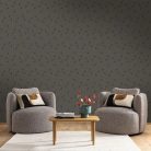 Caselio Light vinyl, vlies anyagú, szürke, arany színű, geometriai, Modern tapéta