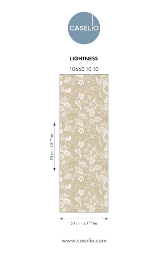 Caselio Light vlies anyagú, fehér, beige színű, virágos, Modern tapéta
