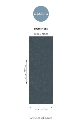 Caselio Light vlies anyagú, kék, ezüst színű, virágos, Modern tapéta