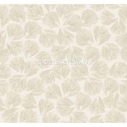   York LEMIEUX vlies anyagú beige, keki, arany színű absztrakt, leveles, vonalas modern tapéta