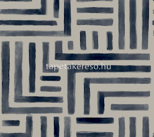 York LEMIEUX vlies anyagú kék, homok színű geometriai modern tapéta