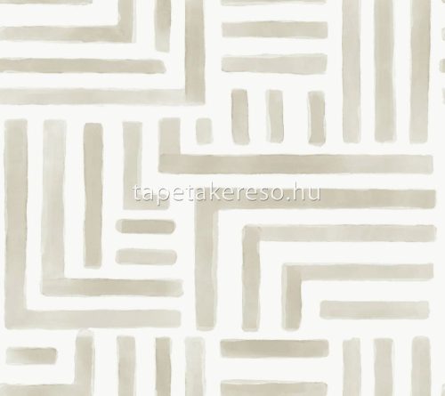 York LEMIEUX vlies anyagú fehér, barna színű geometriai modern tapéta