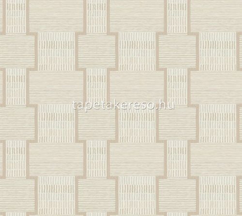 York LEMIEUX vlies anyagú beige, barna színű vonalas, geometriai modern tapéta