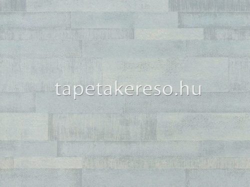 Omexco Loft vlies anyagú homok, türkiz színű geometriai, famintás modern tapéta
