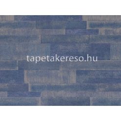   Omexco Loft vlies anyagú kék, barna, lila színű geometriai, famintás modern tapéta