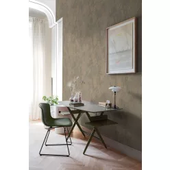   Limonta Materea vlies, vinyl anyagú, zöld, arany színű, struktúrált, geometriai, Modern tapéta