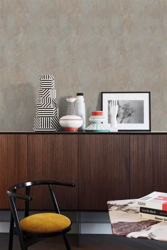 Limonta Materea vlies, vinyl anyagú, kék, barna, fémes színű, foltos, Modern tapéta