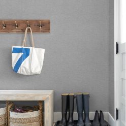   A Street Prints Aura vlies anyagú szürke színű textilhatású, egyszínű modern, natural tapéta