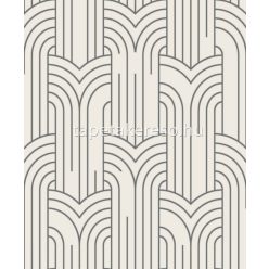   Ugepa Elegance habos, vlies anyagú fehér, ezüst színű art deco, geometriai modern tapéta
