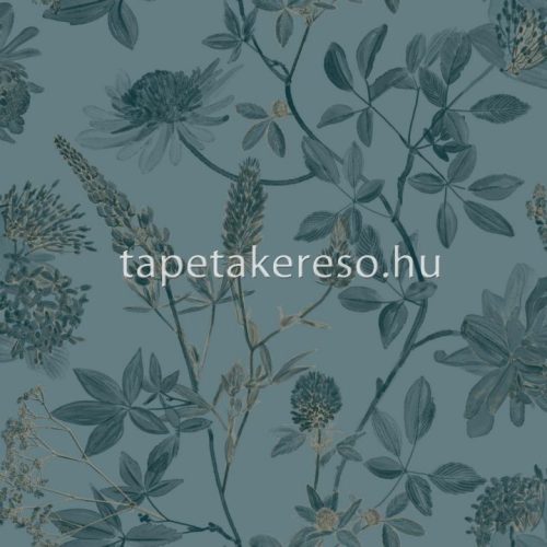 Ugepa Elegance vinyl, vlies anyagú zöld, barna, türkiz színű növényes, virágos modern tapéta