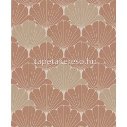   Ugepa Elegance habos, vlies anyagú barna, arany, gyöngyház színű leveles modern tapéta
