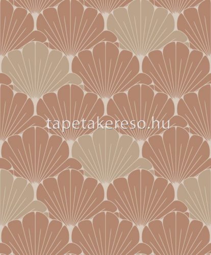 Ugepa Elegance habos, vlies anyagú barna, arany, gyöngyház színű leveles modern tapéta
