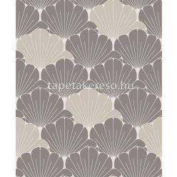   Ugepa Elegance habos, vlies anyagú szürke, gyöngyház, beige színű leveles modern tapéta