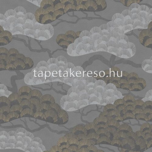 Ugepa Elegance vinyl, vlies anyagú szürke, barna színű fás modern tapéta