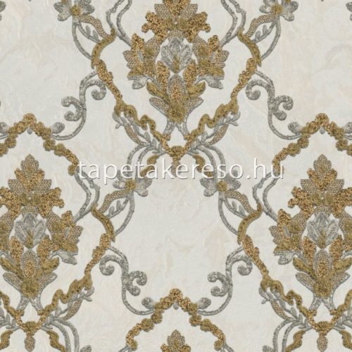 Zambaiti Parati MURELLA SPLENDOR vlies, vinyl anyagú arany, ezüst, beige, csillámos színű barokk modern tapéta