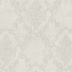   Zambaiti Parati MURELLA SPLENDOR vlies, vinyl anyagú fehér, ezüst, csillámos színű barokk modern tapéta