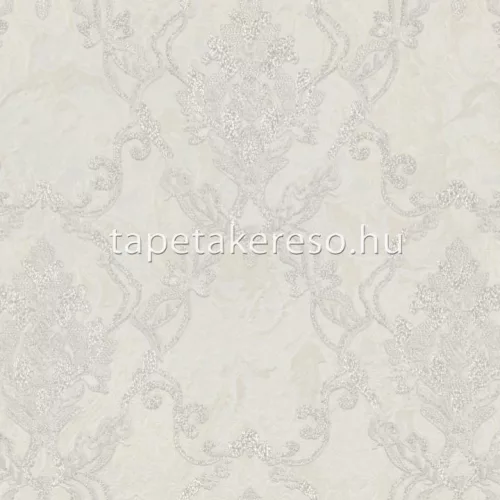 Zambaiti Parati MURELLA SPLENDOR vlies, vinyl anyagú fehér, ezüst, csillámos színű barokk modern tapéta