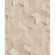 Ugepa Brut vlies, vinyl anyagú beige színű 3d, geometriai, famintás industrial tapéta