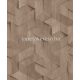 Ugepa Brut vlies, vinyl anyagú barna színű 3d, geometriai, famintás industrial tapéta