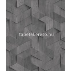   Ugepa Brut vlies, vinyl anyagú szürke színű 3d, geometriai, famintás industrial tapéta