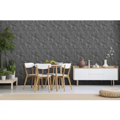   Ugepa Brut vlies, vinyl anyagú szürke színű 3d, geometriai, famintás industrial tapéta