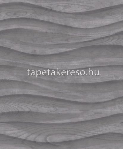 Ugepa Brut vlies, vinyl anyagú szürke színű hullámos, famintás industrial tapéta