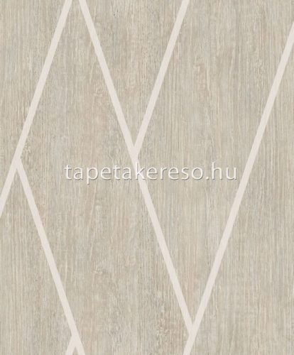 Ugepa Brut vlies, vinyl anyagú barna színű geometriai, famintás industrial tapéta