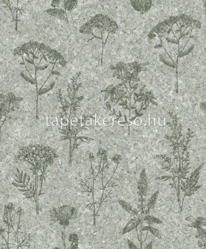 Ugepa Brut vlies, vinyl anyagú zöld színű virágos, növényes, parafa industrial tapéta