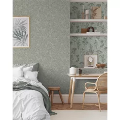   Ugepa Brut vlies, vinyl anyagú zöld színű virágos, növényes, parafa industrial tapéta