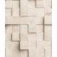 Ugepa Artifice vlies, vinyl anyagú beige, barna színű 3d, kockás, famintás modern tapéta
