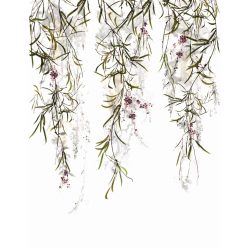   Marburg Jubilaums 175 vlies anyagú, fehér, szürke, zöld, mályva színű, virágos, leveles, gyűrt, Modern poszter